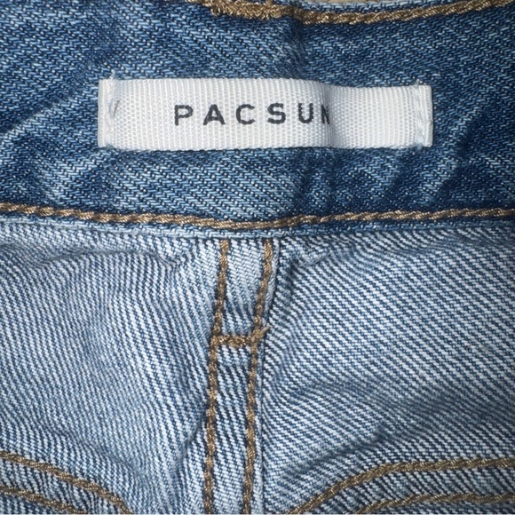 PacSun Dark Blue High Rise Straight Leg Jeans - Picture 2 of 4